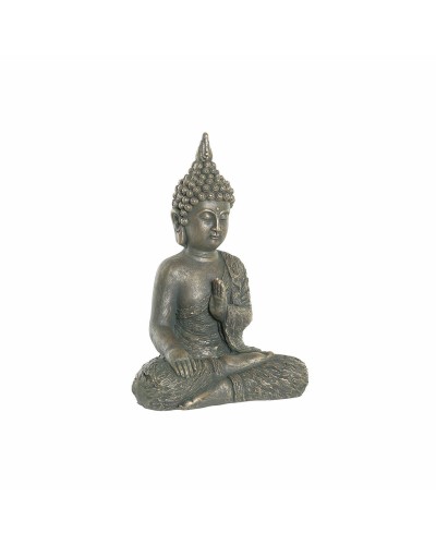 Statua Decorativa Buddha DKD Home Decor, Grigio Scuro Dorato, 28x19x41cm