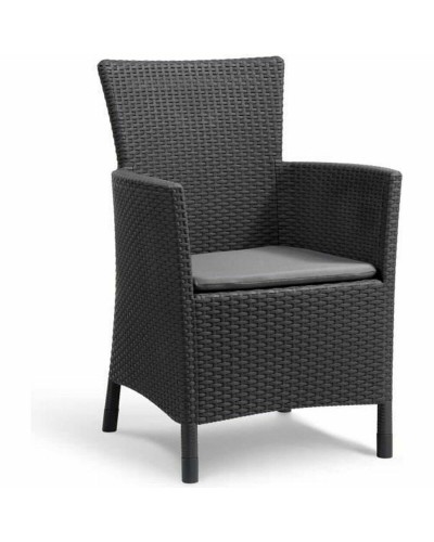 Tuinstoel Allibert by KETER 215526 Grijs Grafiet Rotan 62 x 60 x 89 cm