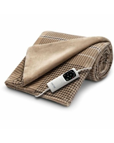 Coperta Elettrica IMETEC: Velluto Marrone Ultra Morbido per Calore Invernale