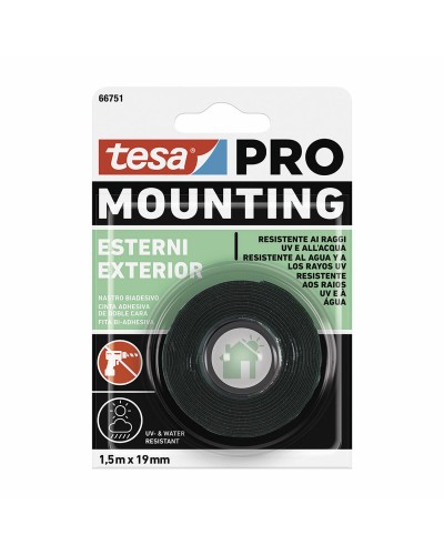 Dubbelzijdig plakband TESA Mounting Pro Buitenkant 19 mm x 1,5 m Multicolour