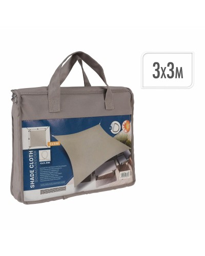 Lifetime Grigio Quadrato 3 m Stoffa per Tenda Esterna