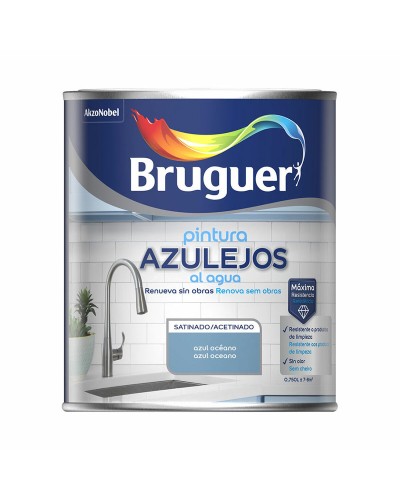 Bruguer Azul Océano Peinture pour Carreaux et Faïences, 750 ml, Finition Mate
