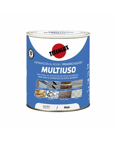 Vernice di Fondo Titanlux Bianco Mat 750 ml per Preparazione Superfici