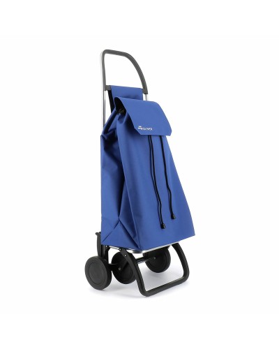 Chariot de courses pliable Rolser Saquet LN 43L Bleu Turquoise à 4 Roues
