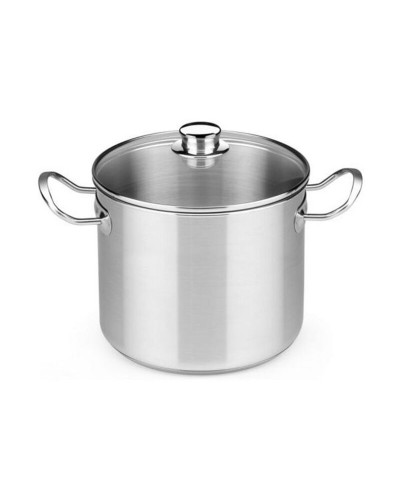 BRA A343936 18/10 Stainless Steel Stockpot 10.5 L with Glass Lid
