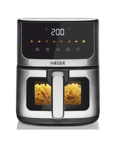Haeger Magic Window Friteuse à Air Grise 1400W - Cuisson Saine
