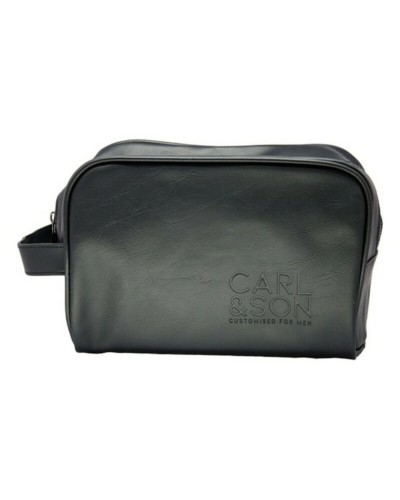Carl&son Nécessaire de Voyage Noir - Trousse de Toilette Homme/Femme Imperméable
