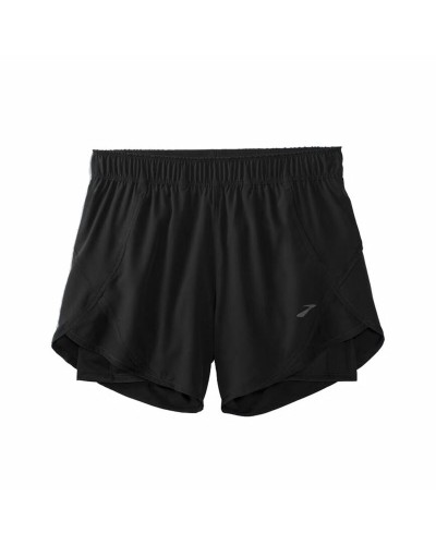 Brooks Chaser 5" 2-in-1: Pantaloncini Sportivi Donna Nero Traspiranti
