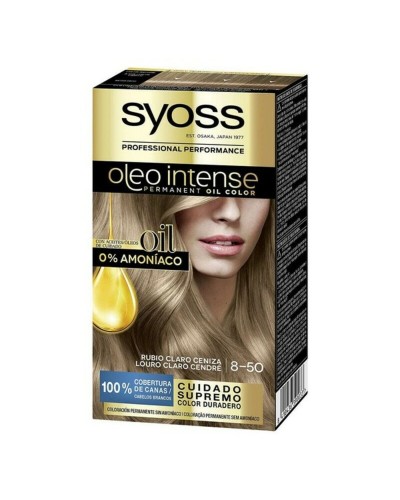 Pysyvä väriaine   Syoss Olio Intense Ammoniakkivapaa Nº 8,50 Tuhkanvaalea