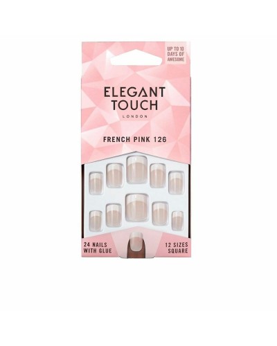 Elegant Touch Uñas Postizas Francesas S - 24 uds - Manicura Francesa Perfecta
