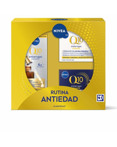 Nivea Q10 Coffret Cosmétiques Anti-Rides 3 Pièces : Crème de Jour, Crème de Nuit, Contour des Yeux
