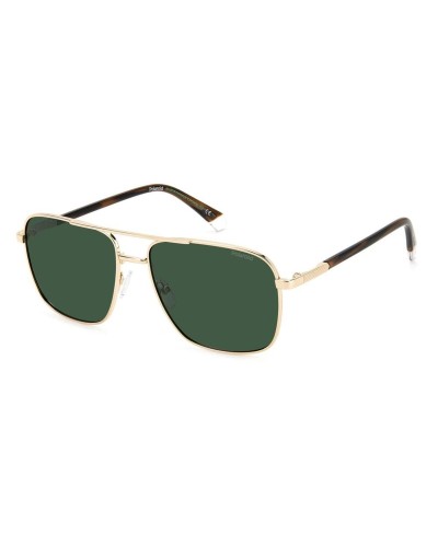 Polaroid PLD-4128-S: Men's Gold Sunglasses, 58mm Lenses
