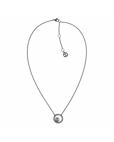 Tommy Hilfiger Halskette Damen 45cm - Anhänger Ikonisches Logo Silber
