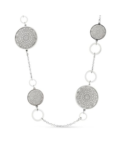 Stroili Collar Mujer Plateado - Gargantilla Elegante con Cristales
