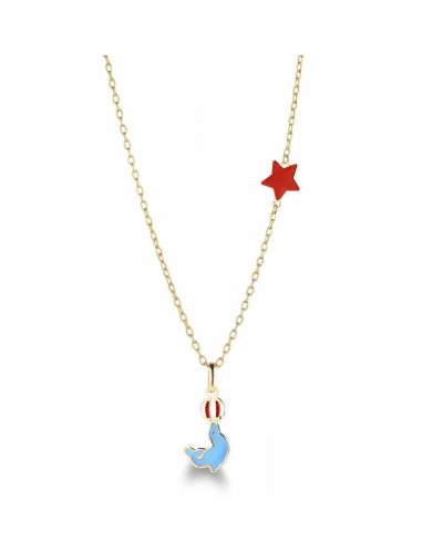 Le Bebé Women's Pendant in Yellow Gold - Boy/Girl Silhouette PMG161
