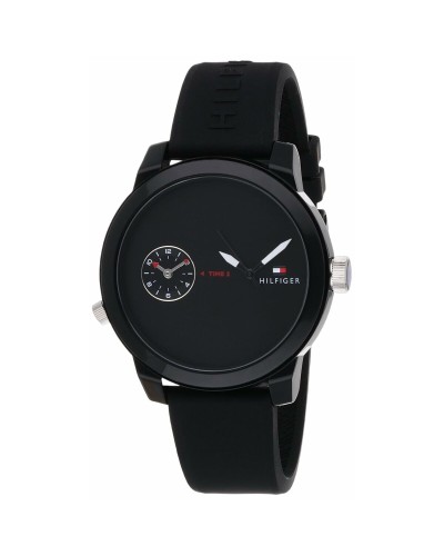 Tommy Hilfiger Denim Herrenuhr Schwarz Ø44mm - Casual Style
