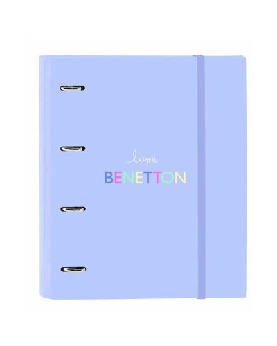 Carpeta de anillas Benetton Lila 27 x 32 x 3,5 cm