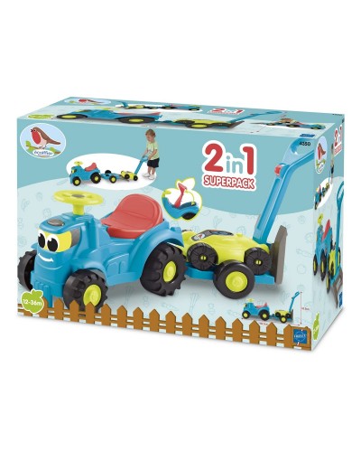 Ecoiffier Trettraktor mit Anhänger - Rutschauto für Kinder
