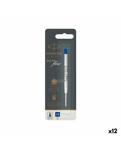 Parker Quink Flow - Ballpoint Pen Refills Blue - 12 Units
