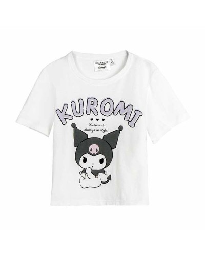 T-Shirt met Korte Mouwen voor kinderen Hello Kitty Wit