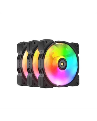 Cougar Ventola Case 12cm ARGB Nero - Kit 3 Unità - Alta Pressione Statica
