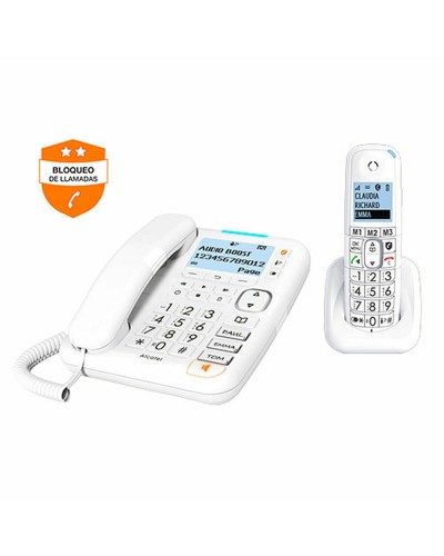 Langaton puhelin Alcatel XL785 Valkoinen Sininen Monivärinen