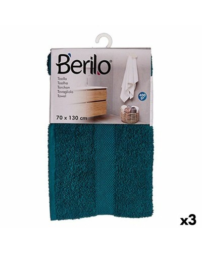 Berilo Strandtuch 70x130 cm Weich und Saugfähig - 3er Pack - Baumwolle und Polyester
