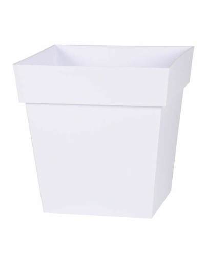 Pot de fleurs EDA Blanc 32 cm en polypropylène pour intérieur et extérieur
