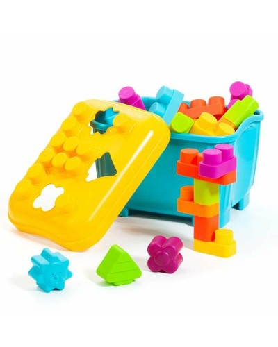 Moltó Blocks & Puzzles: Construction Set 15 Pieces - Motor Skills Development

