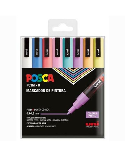 Acrylverfmarkeerder POSCA PC-3M/8C Taart 0,9-1,3 mm 8 Onderdelen