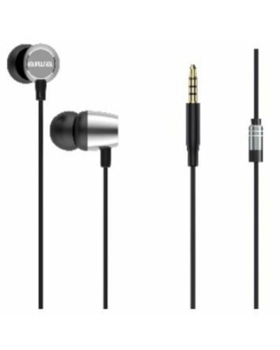Aiwa ESTM20SL In-Ear Stereo Headphones - Optimized Audio - Silver
