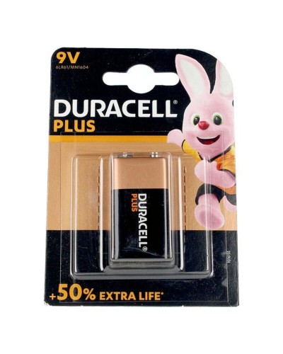 Duracell Plus Power - 9V Alkaline Battery (6LR61/MN1604) - Long Lasting
