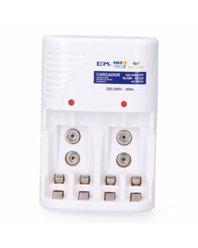 EDM Cargador de Pilas AA AAA 6F22 - Cargador Rápido Universal
