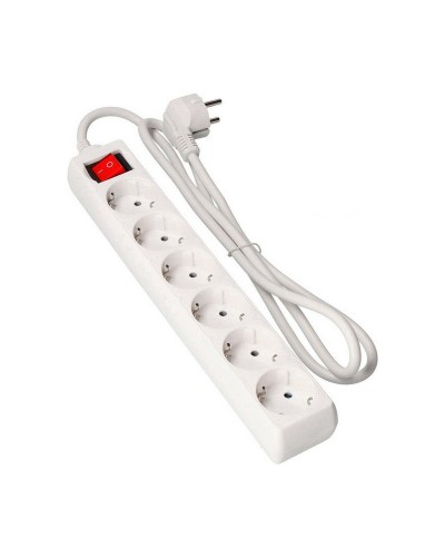 Regleta EDM 6 Enchufes Schuko Cable 3m con Interruptor - Hogar/Oficina
