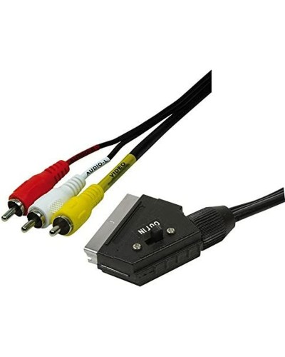 EDM Câble RCA vers péritel - 3 RCA Audio Vidéo - Connexion TV/DVD
