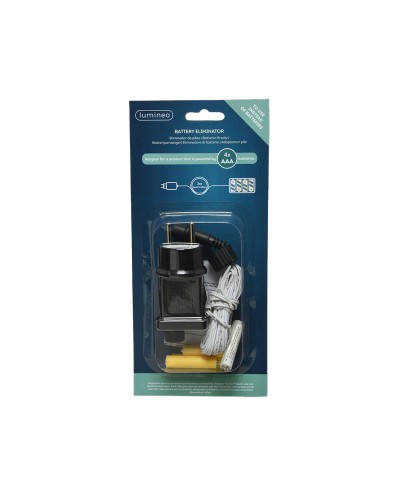 Lumineo Alimentation 220V pour Lumières LED, Intérieur, 4xAAA - Sans Piles
