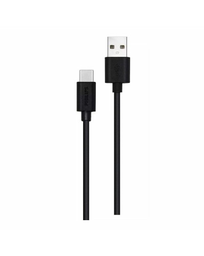 USB A - USB C kaapeli Philips DLC3104A/00 Nopea lataus 1,2 m Musta
