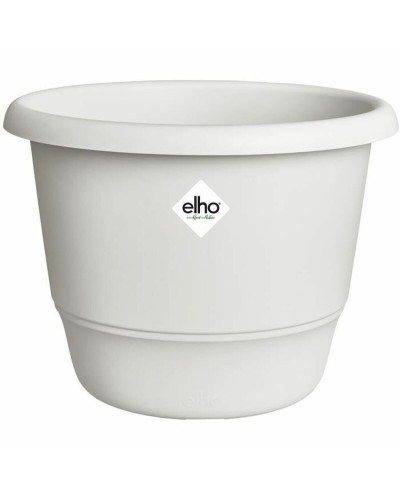 Elho Amiga Round 35 Weiß - Runder Design-Blumentopf - 35cm Pflanzgefäß für Innen/Außen
