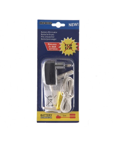 Lumineo Alimentation Piles 2xAAA - Transformateur 220V pour Lumières LED
