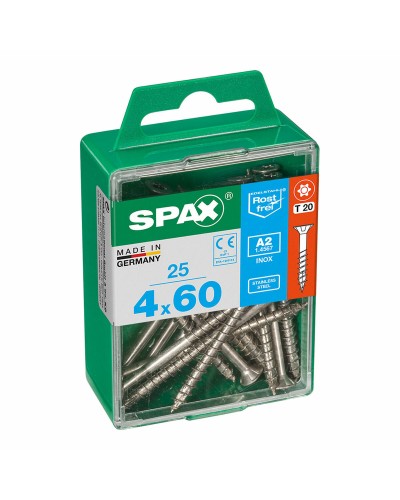SPAX Flat Head Wood Screw 4x60mm - Universal Screws Box
