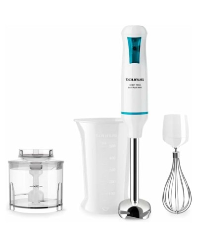 Taurus 750EASY PLUS : Mixeur Plongeant 750W - Blanc, Puissant et Facile !
