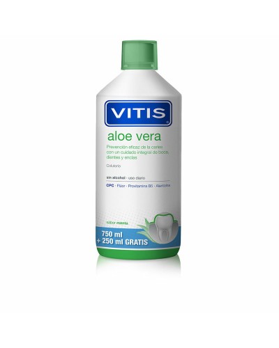Vitis Aloe Vera Mundspülung 1L - Mundhygiene, Schutz für empfindliches Zahnfleisch
