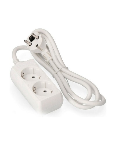 EDM Regleta 2 Enchufes Schuko 3m - Cable de Alimentación Eléctrica Casa Oficina
