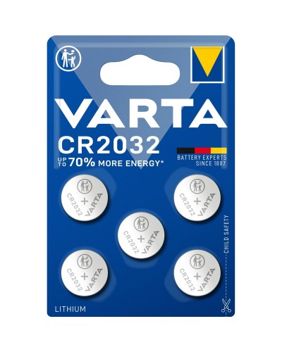 Varta CR2032 Batterie a Bottone Litio 3V - Blister 5 Pezzi
