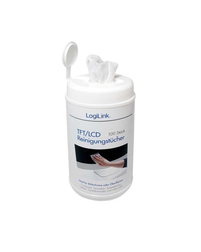 LogiLink Lingettes Nettoyantes Écran - 100 Pièces - Nettoyage Délicat

