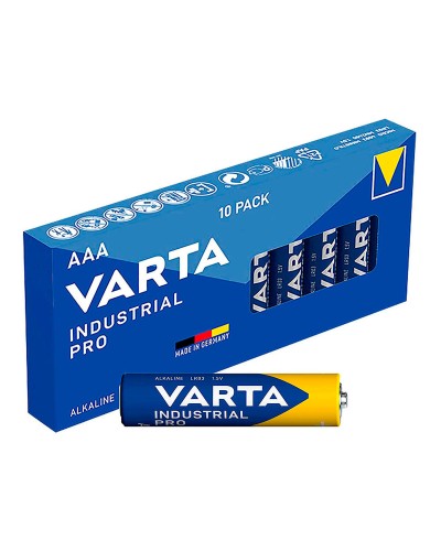 Varta Industrial Pro AAA LR03 - Piles Alcalines 1.5V - Pack de 10
