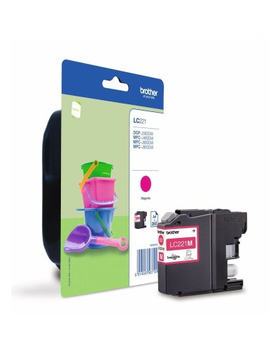 Brother LC-221M Cartuccia Inchiostro Magenta Originale - Stampanti Brother
