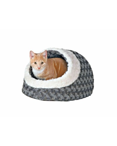 Trixie Kaline Grotta Gatto: Cuccia Morbida Grigio Crema 35x26x41cm
