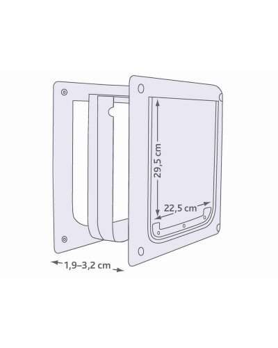 Trixie Gattaiola Basculante Bianca - 30x36cm - Porta per Gatti
