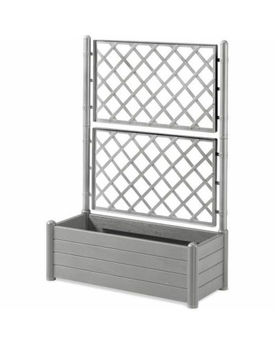 Stefanplast Pot Rectangulaire Gris 100cm - Plastique Résistant pour Plantes
